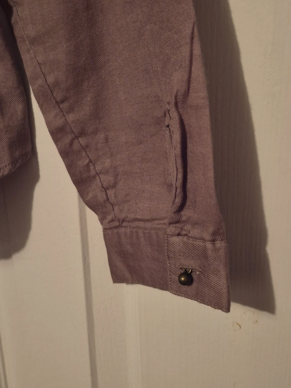 Old Navy Mauve Brown Long Sleeve Button Pullover Blouse - Picture 7 of 7